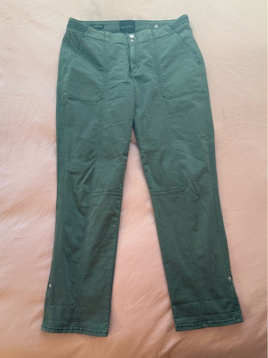 White House Black Market Pants - White House Black Market Olive Mid-Rise Straight Crop Pants Size 10